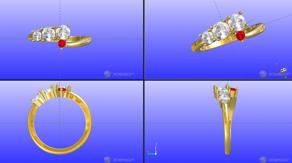 3DCADの指輪の画像