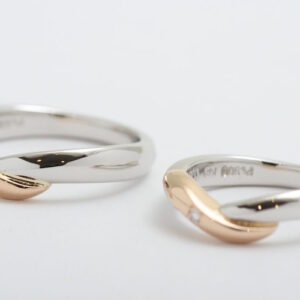 オーダーメイド結婚指輪 Pt900 & K18RG (レッドゴールド)参考上代¥400.000