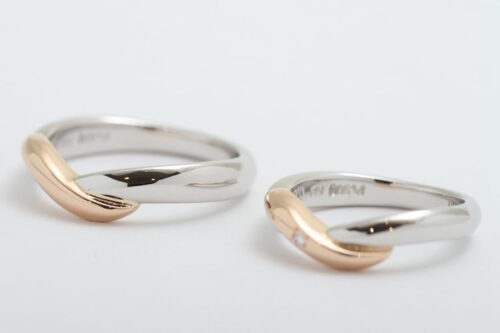 オーダーメイド結婚指輪 Pt900 & K18RG (レッドゴールド)参考上代¥400.000