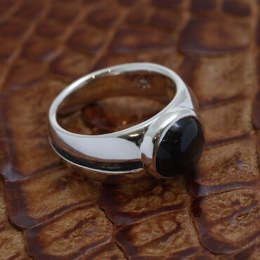 お持込みオニキスのオーダーメイドメンズリング