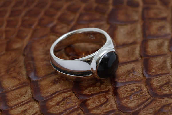 お持込みオニキスのオーダーメイドメンズリング