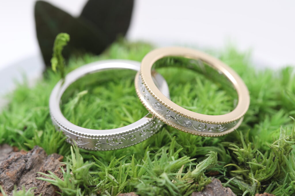 和彫りのオーダーメイド結婚指輪