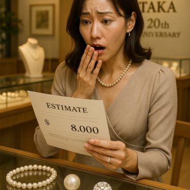 ジュエリーリフォームの見積もりを見て驚いている30代女性。