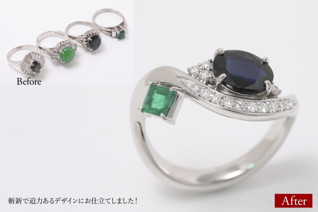 色石のオーダーメイドリングのお仕立てです!