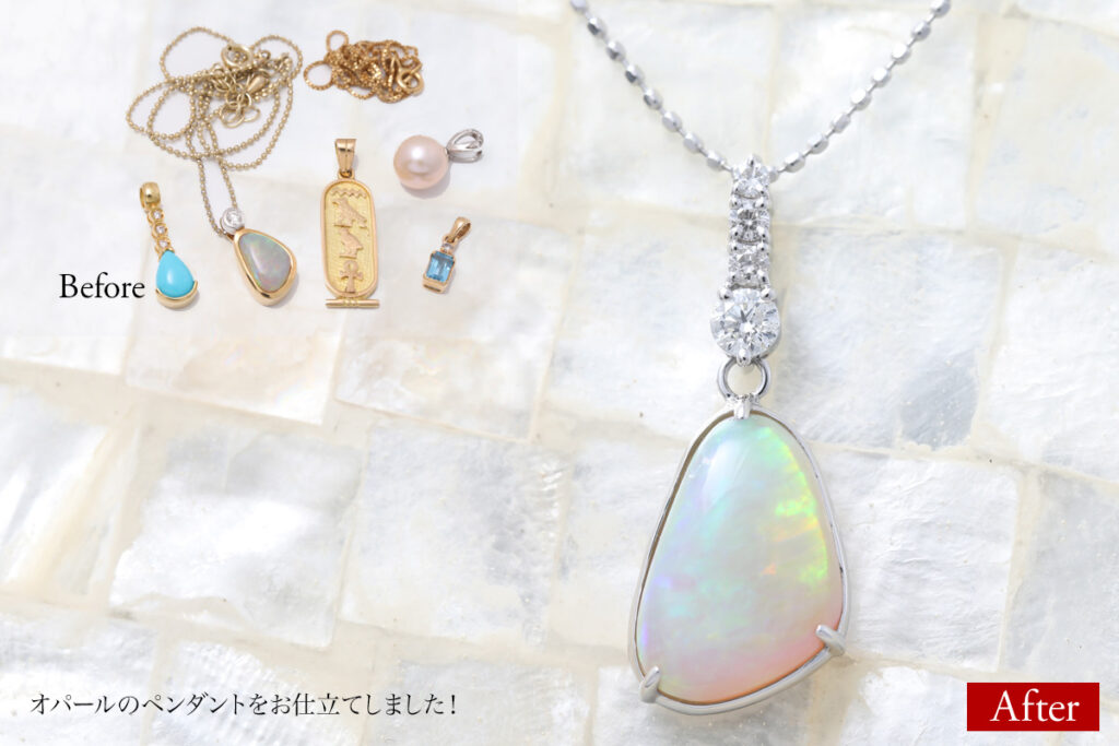 オパールペンダントの完成です！