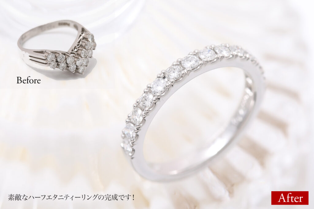ダイヤハーフエタニティーのお仕立てです!